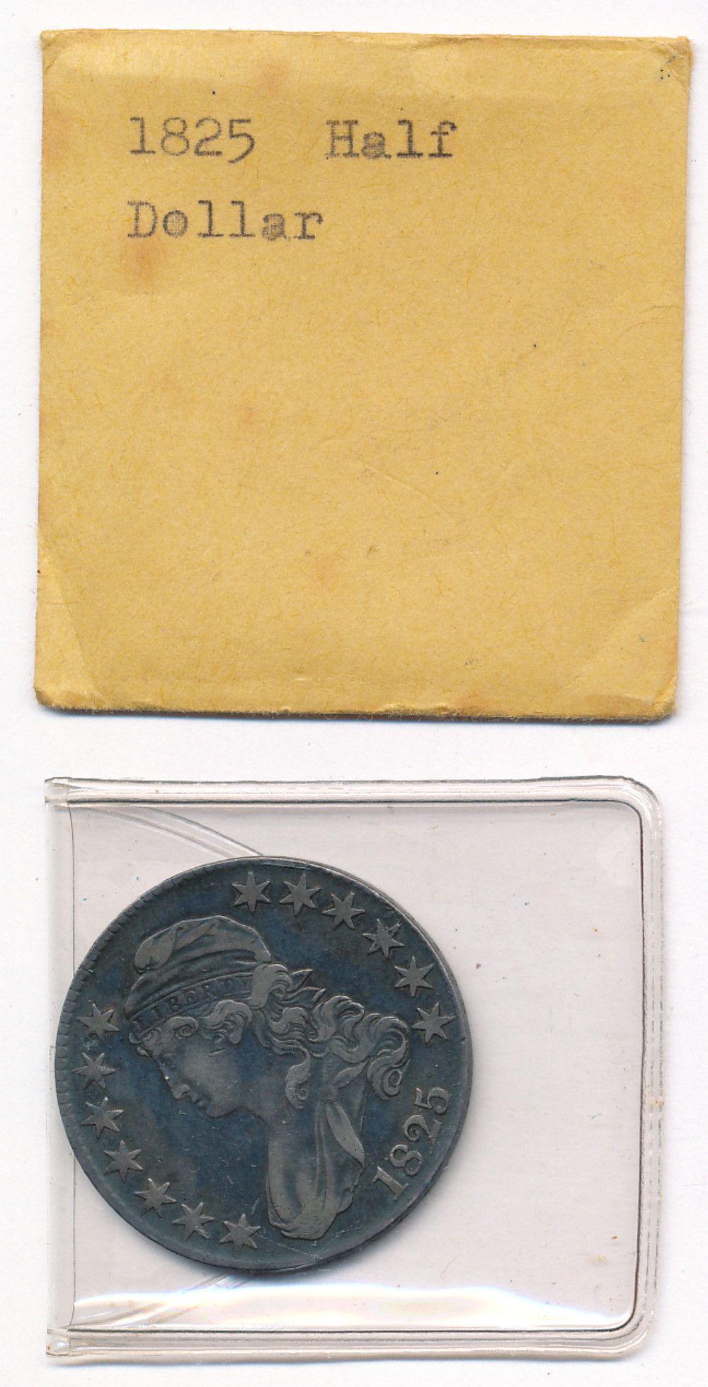 1825 Capped Bust Half Dollar 89.2% Silver (1 of 2)