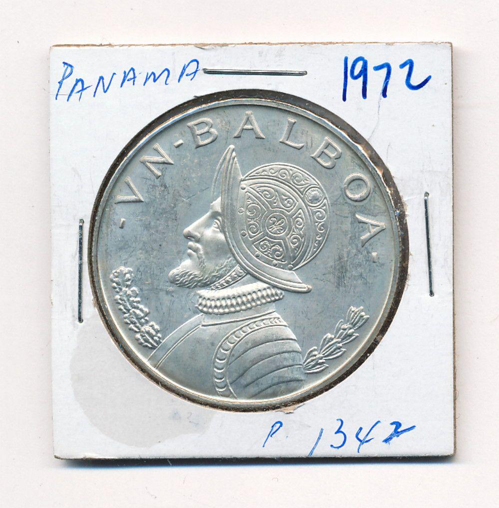 1972 Panama 1 Balboa 90% Silver Coin (1 of 2)