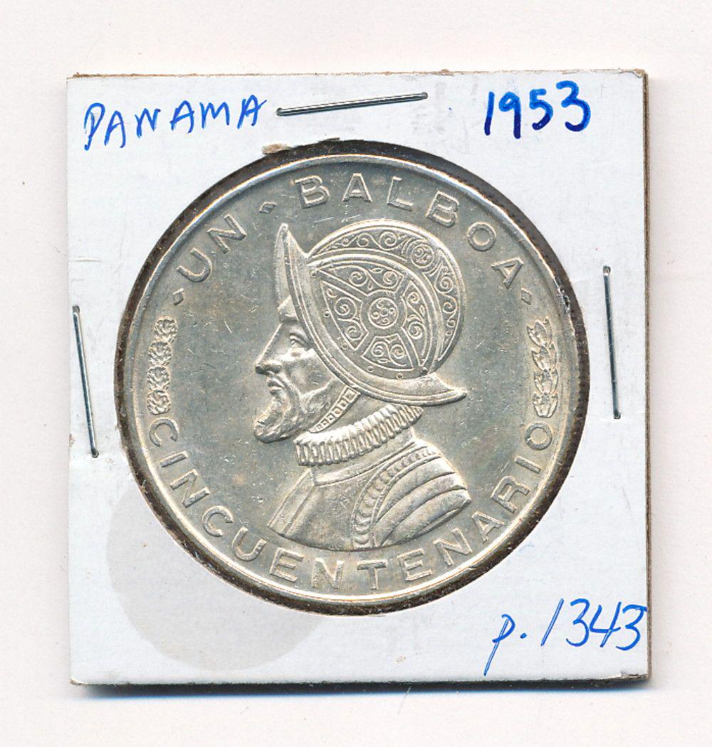 1953 Panama 1 Balboa 90% Silver Coin (1 of 2)