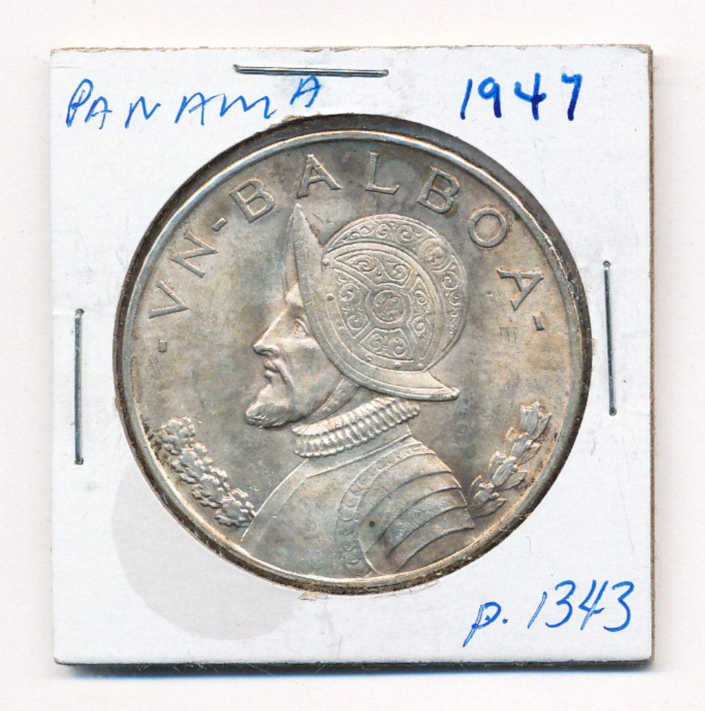 1947 Panama 1 Balboa 90% Silver Coin (1 of 2)