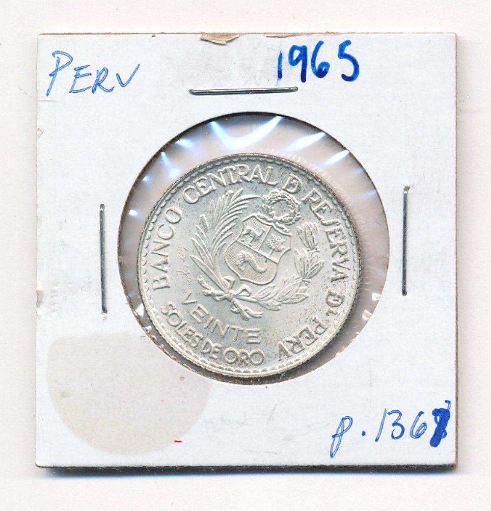1965 Peru Banco Central 90% Silver Coin (1 of 2)