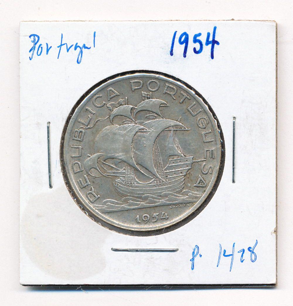 1954 Republica Portuguesa 68% Silver 10 Esc. (1 of 2)