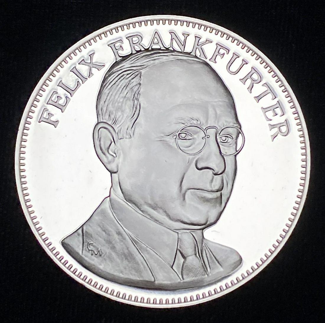 1976 Proof Sterling Silver Medal Felix Frankfurter: NOTE: If any of you win 7 or more of the 12 medals included in the Gallery of Great Americans set, we will also send you the collectors page.Winner shall receive the (1) one exact Felix Frankfurter me