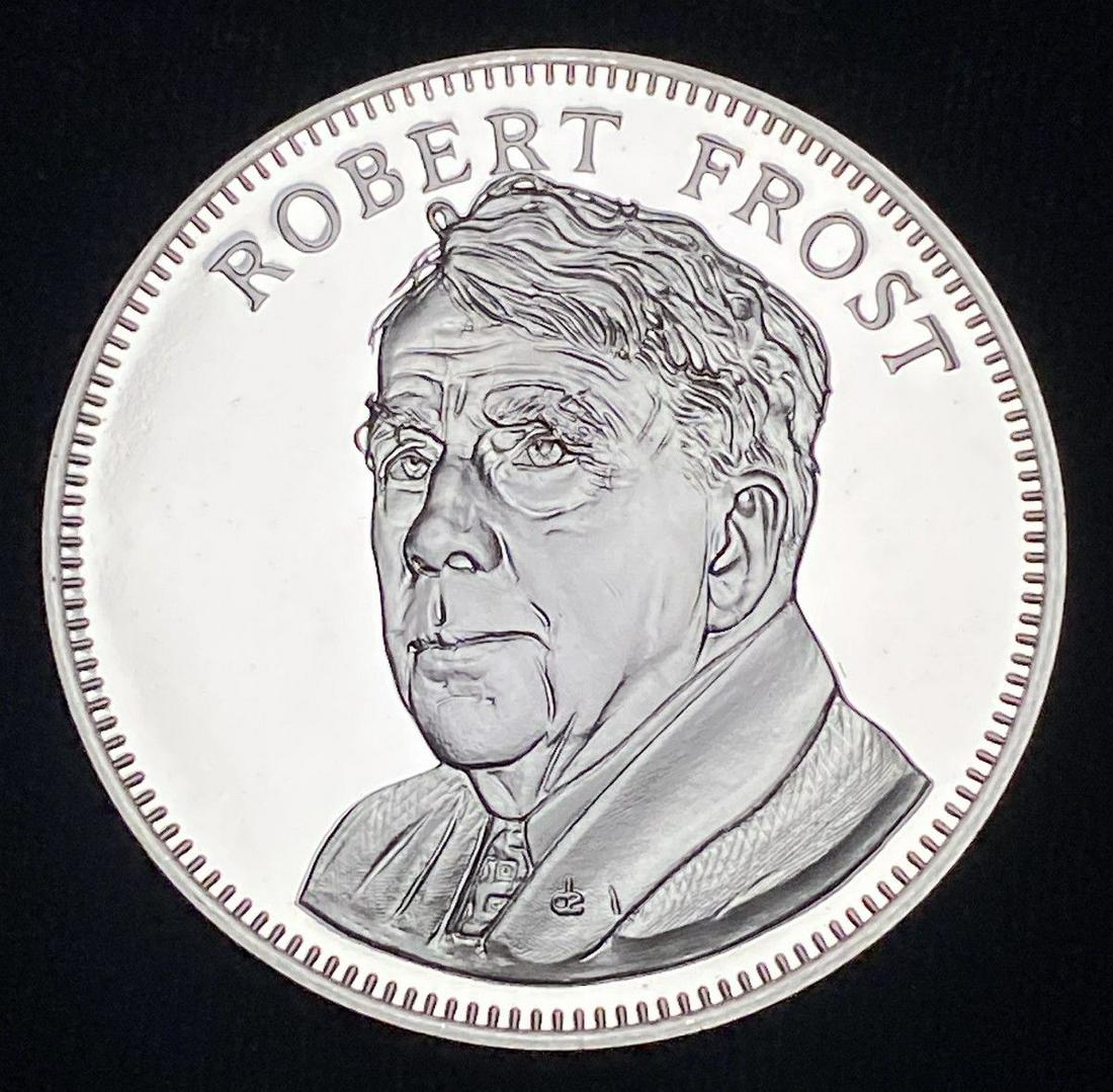 1976 Proof Sterling Silver Medal Robert Frost (1 of 5)