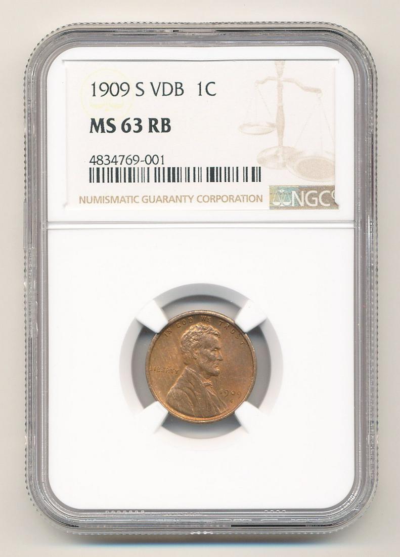 1909-S VDB Lincoln 1C NGC MS63 RB (1 of 2)