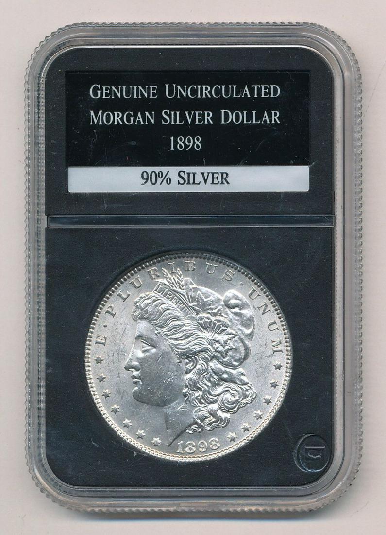 1898 Morgan Silver Dollar Uncirculated Coin (1 of 2)