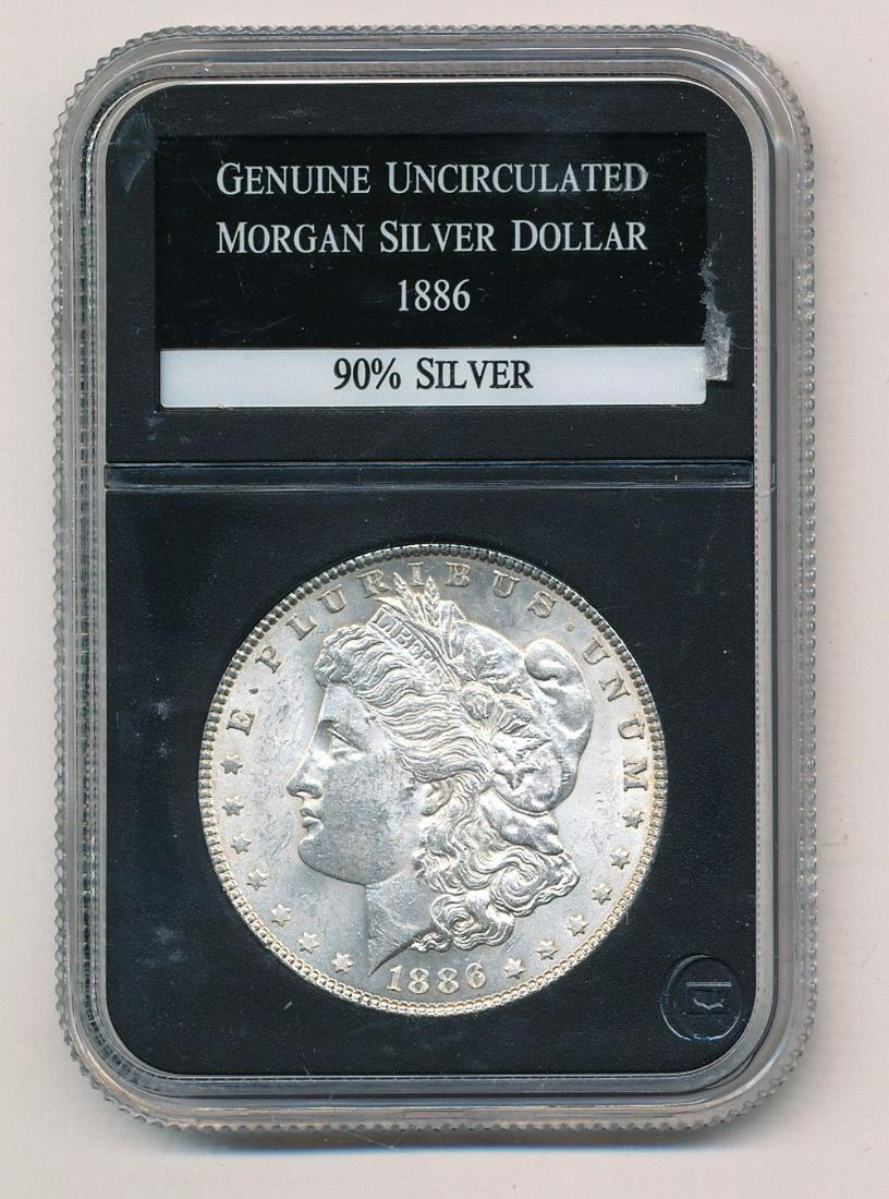 1886 Morgan Silver Dollar Uncirculated Coin (1 of 2)