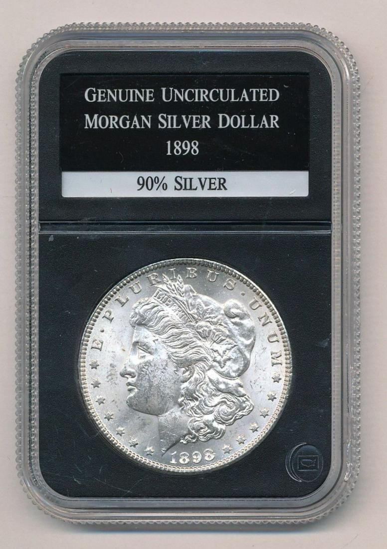 1898 Morgan Silver Dollar Uncirculated Coin (1 of 2)