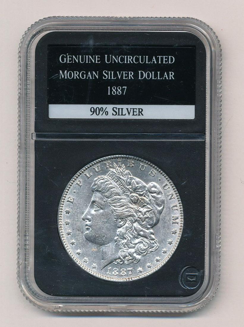 1887 Morgan Silver Dollar Uncirculated Coin (1 of 2)