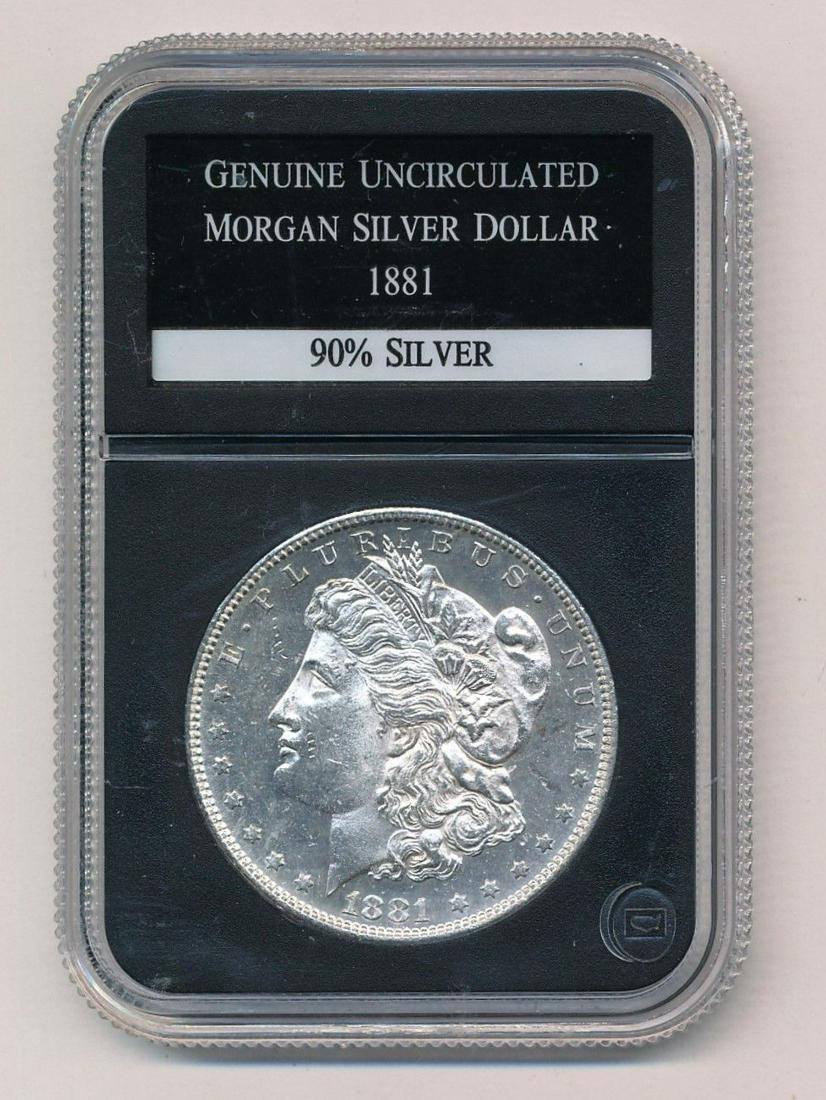 1881 Morgan Silver Dollar Uncirculated Coin (1 of 2)