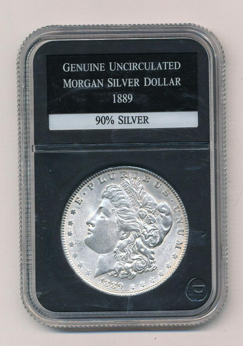 1889 Morgan Silver Dollar Uncirculated Coin (1 of 2)