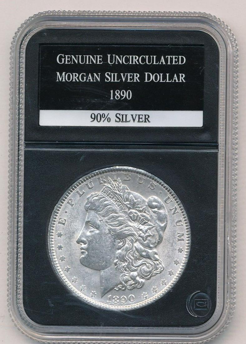 1890 Morgan Silver Dollar Uncirculated Coin (1 of 2)