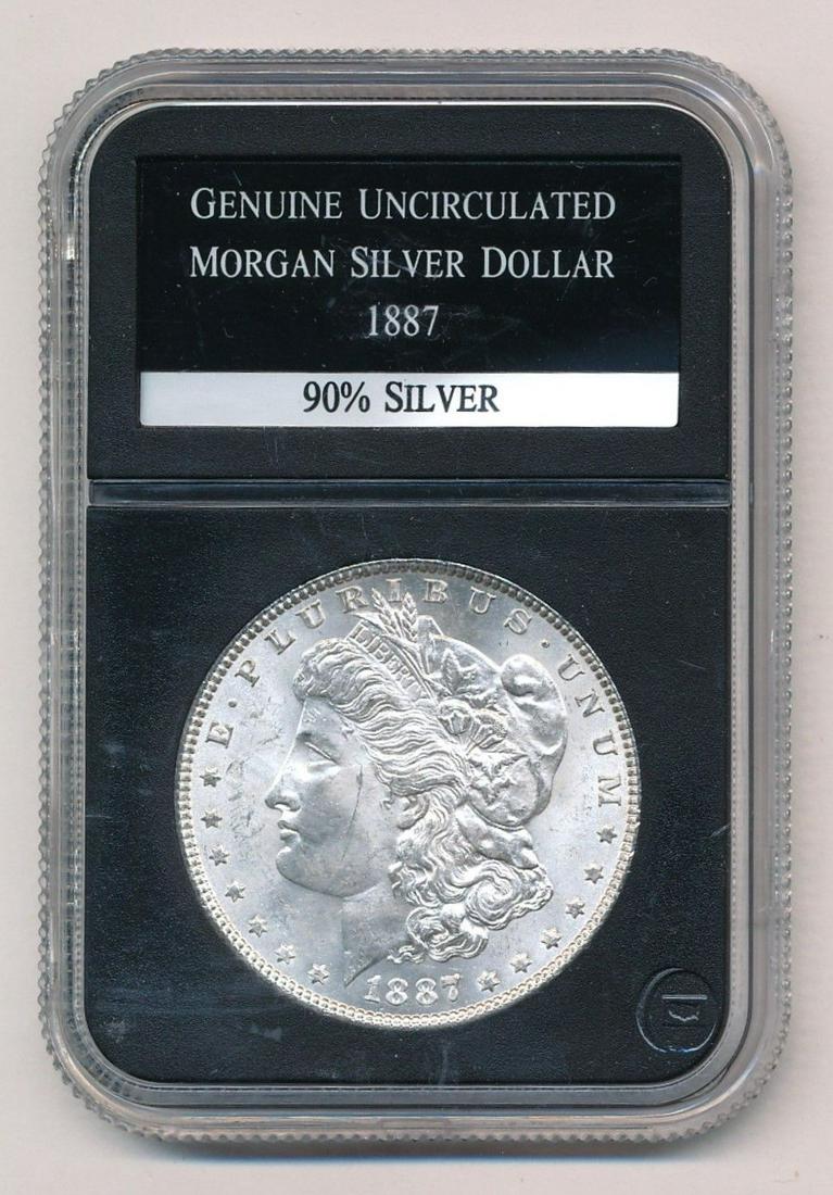 1887 Morgan Silver Dollar Uncirculated Coin (1 of 2)
