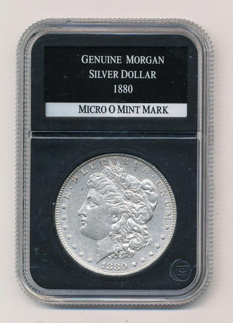 1880 Morgan Silver Dollar Micro O Mint Mark (1 of 3)