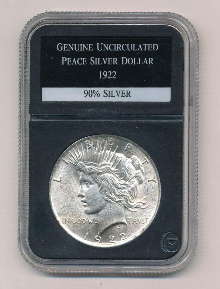 1922 Peace Silver Dollar Uncirculated Coin (1 of 2)