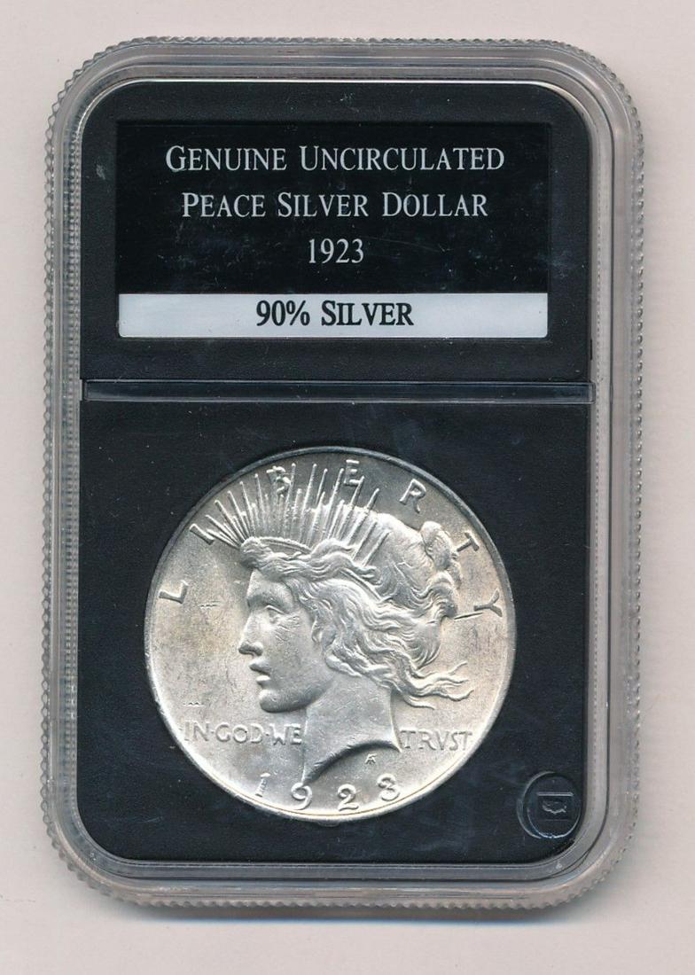 1923 Peace Silver Dollar Uncirculated Coin (1 of 2)