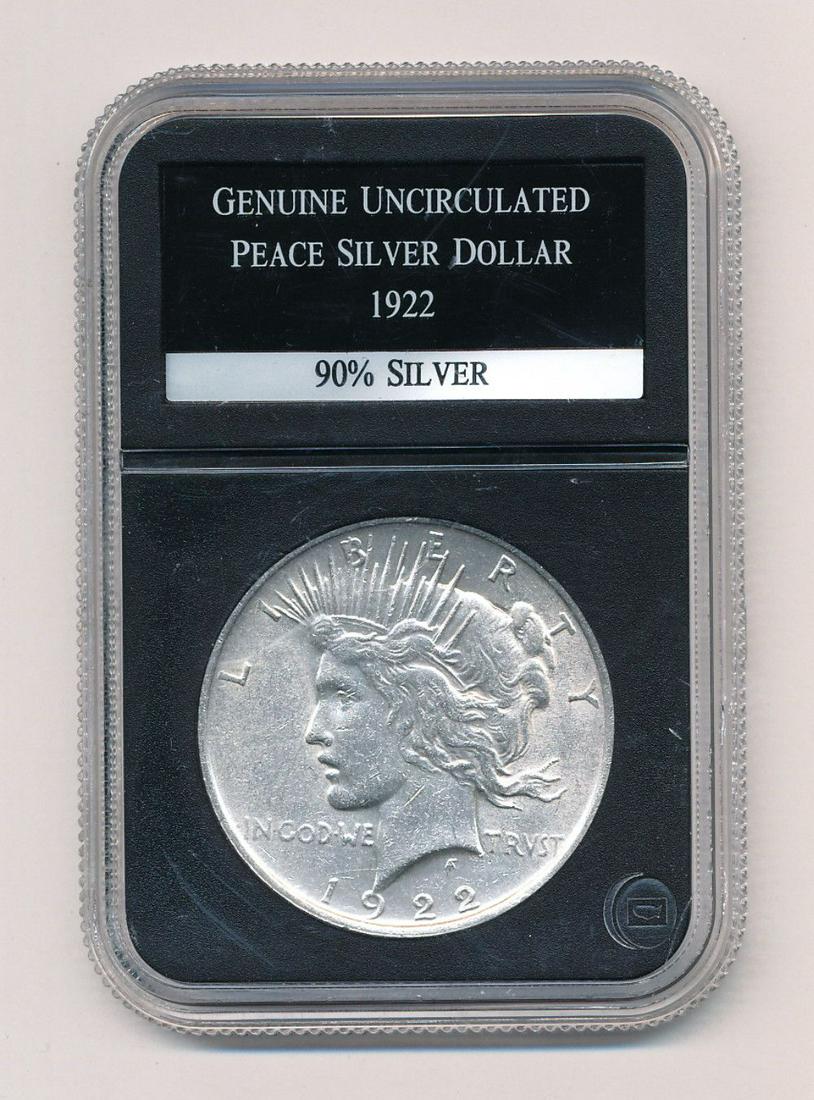 1922 Peace Silver Dollar Uncirculated Coin (1 of 2)