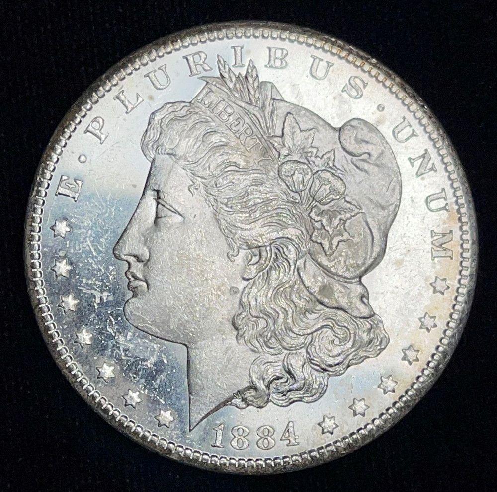 1884-CC Carson City Morgan Silver Dollar PL MS64 (1 of 8)