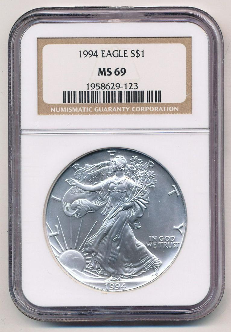 1994 American Silver Eagle NGC MS69 (1 of 2)