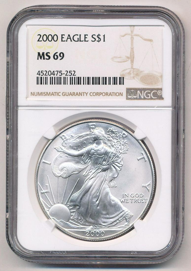 2000 American Silver Eagle NGC MS69 (1 of 2)
