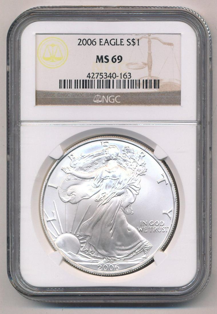 2006 American Silver Eagle NGC MS69 (1 of 2)