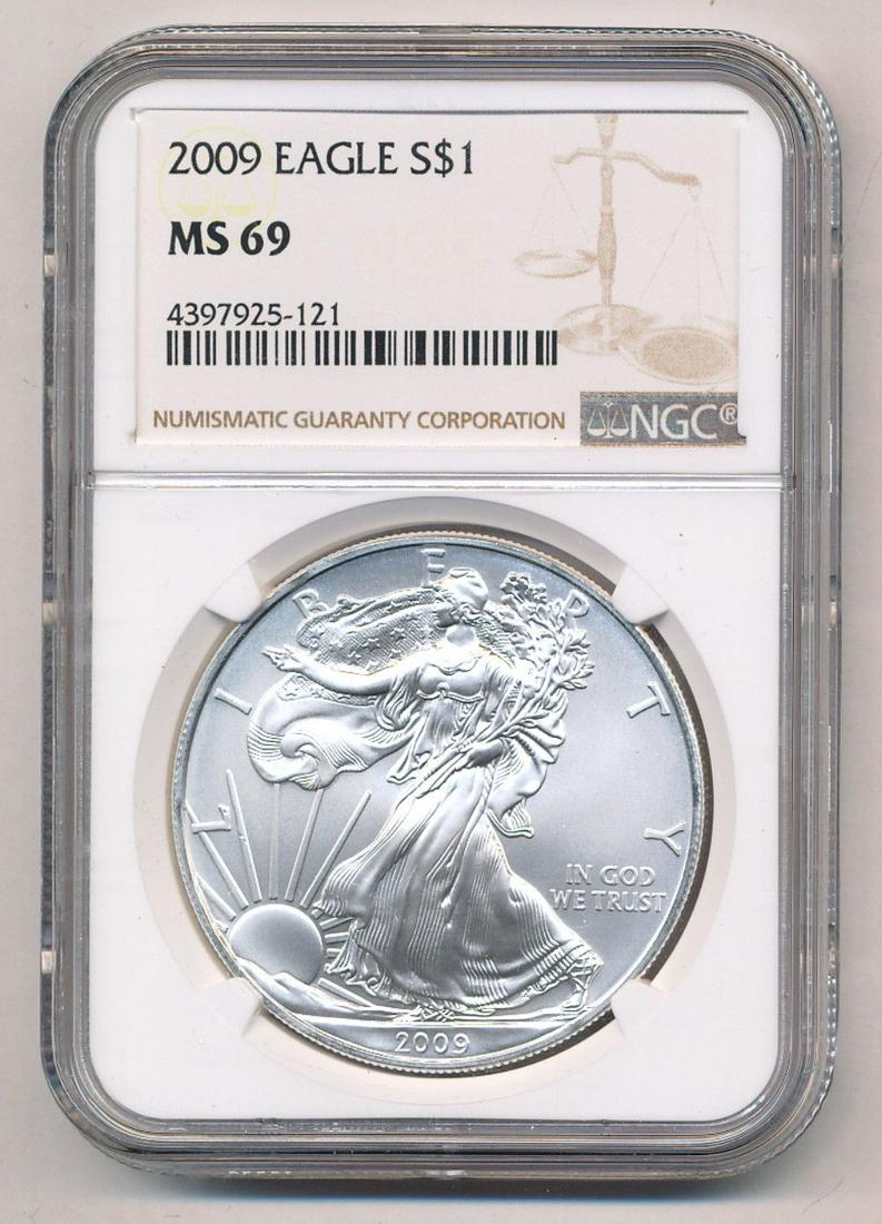 2009 American Silver Eagle NGC MS69 (1 of 2)