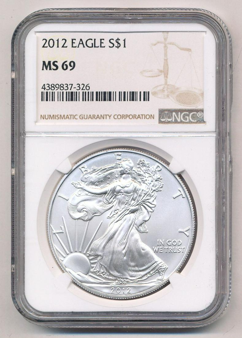 2012 American Silver Eagle NGC MS69 (1 of 2)
