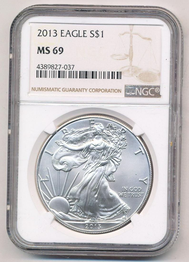 2013 American Silver Eagle NGC MS69 (1 of 2)