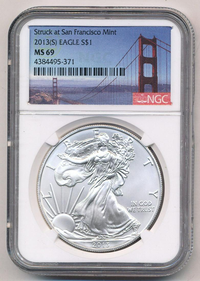 2013-S  American Silver Eagle NGC MS69 (1 of 2)