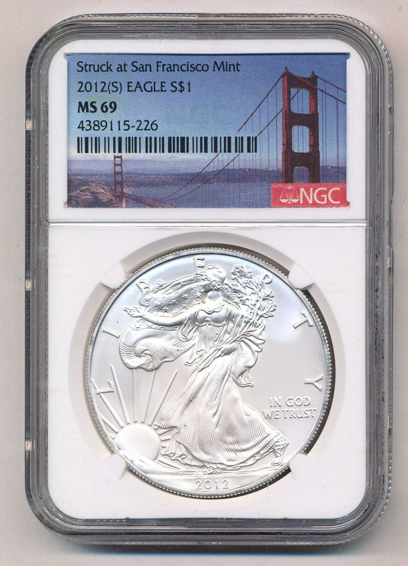 2012-S  American Silver Eagle NGC MS69 (1 of 2)