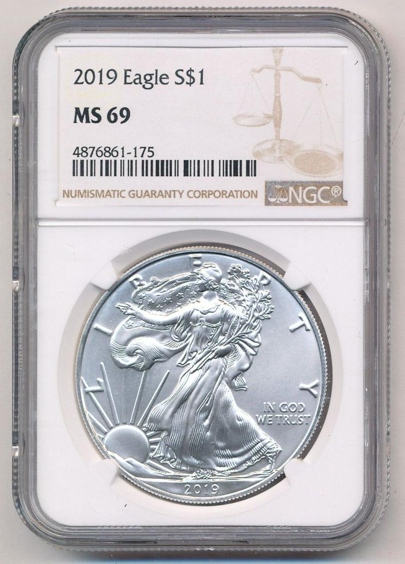 2019 American Silver Eagle PCGS MS69 (1 of 2)