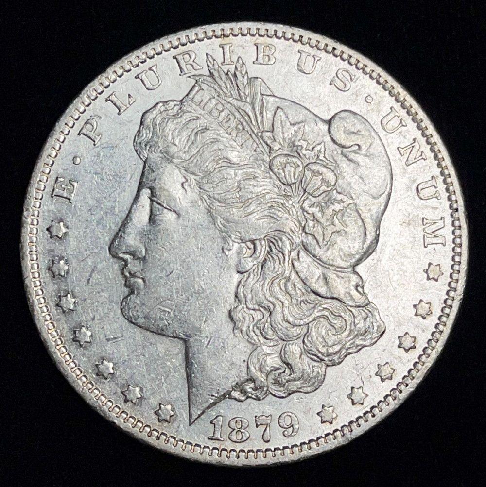 1879-O Morgan Silver Dollar AU (1 of 3)
