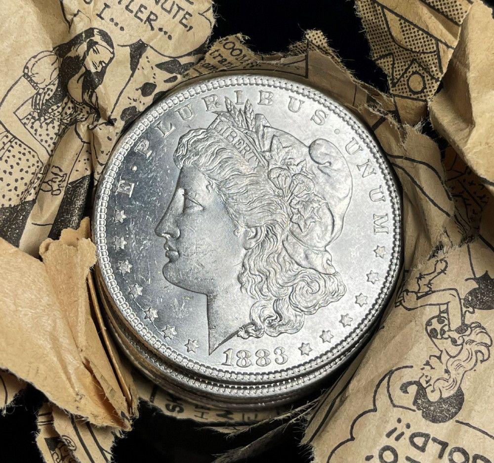 Roll (20) From Unearthed Hoard 1883-P Morgan: Winner will receive 1 Original Roll (20-coins) of these amazing Unearthed Morgans. I have to say, this lot is one of the most well-preserved treasure troves of BU Morgan Silver Dollars that I have see