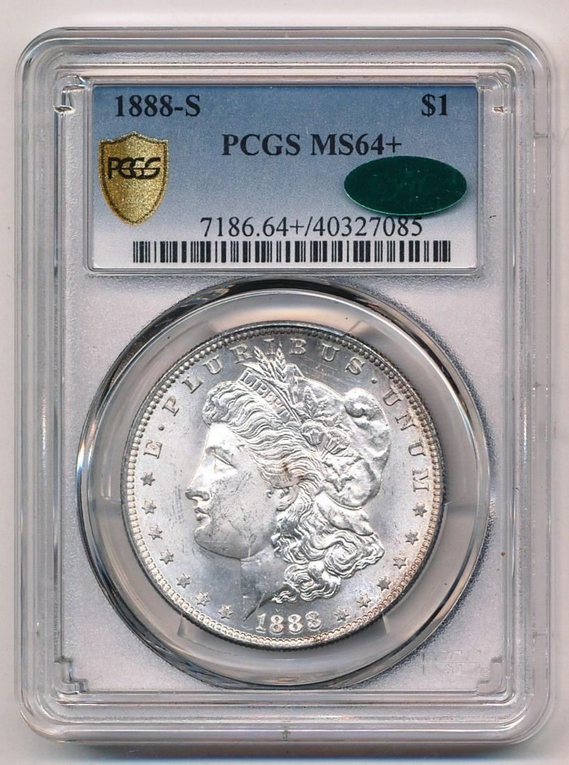 1888-S Morgan Silver Dollar PCGS MS64+ CAC (1 of 5)