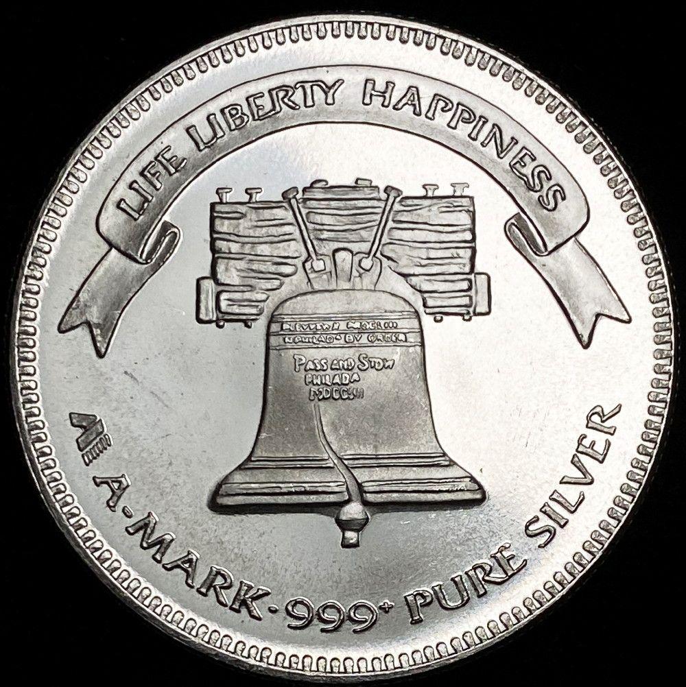 Vintage 1985 A-Mark 1 oz Silver Round (1 of 2)