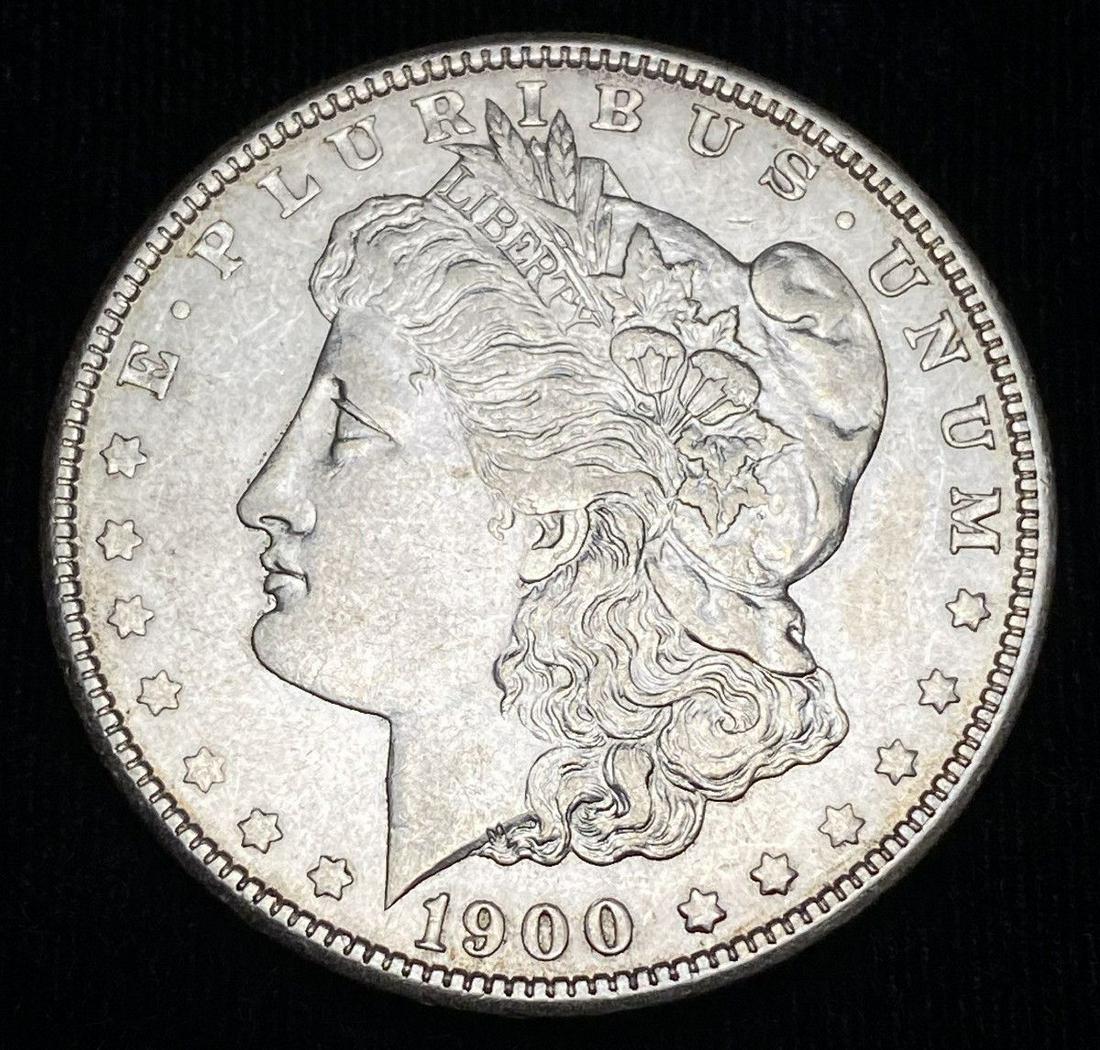 1900-P Morgan Silver Dollar AU (1 of 3)