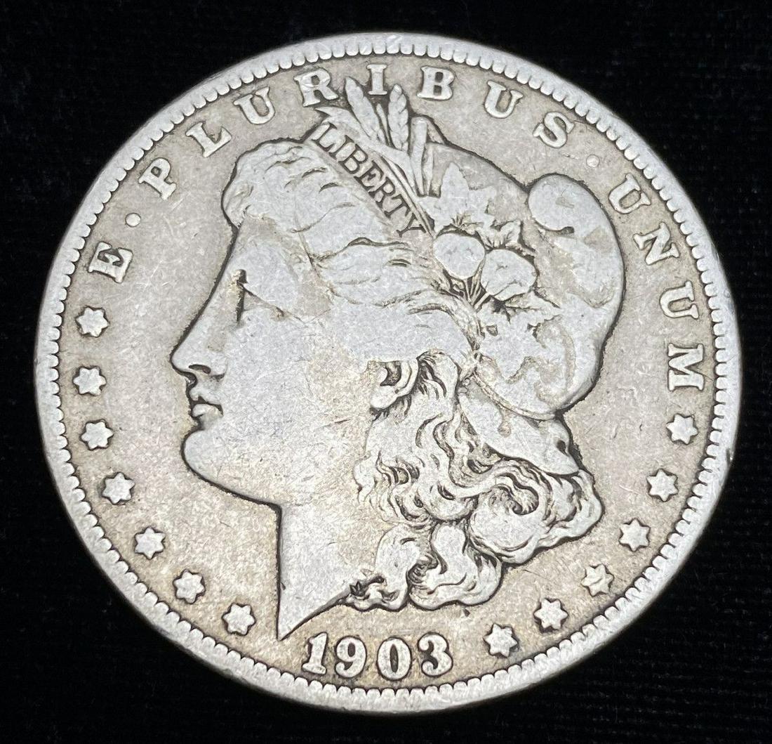 1903-P Morgan Silver Dollar VF (1 of 3)