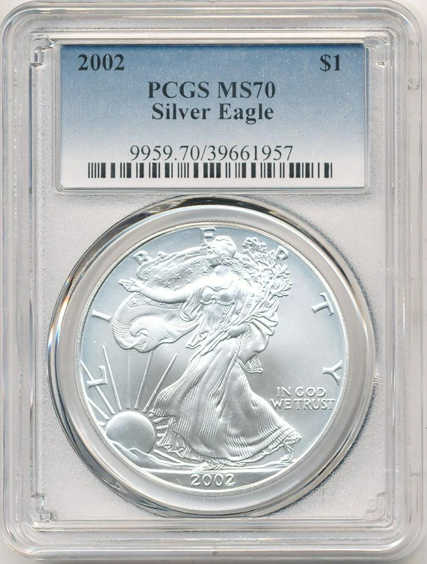 2002 American Silver Eagle PCGS MS70 (1 of 2)