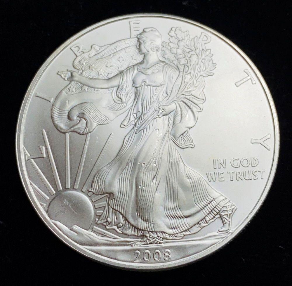 2008 American Silver Eagle: Winner shall receive the exact coin shown here. (EM/UB)
