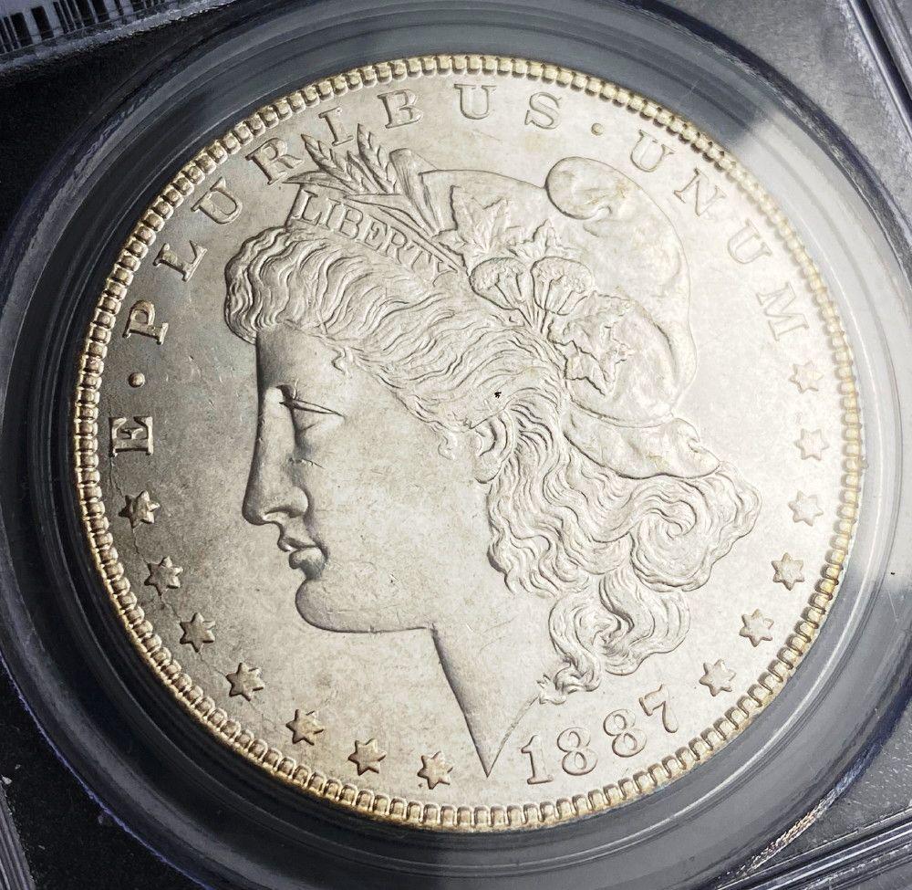 1887 Morgan Silver Dollar PCGS MS64+ (1 of 5)