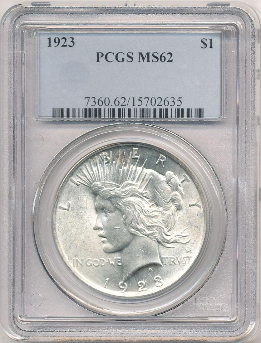 1923 Peace Silver Dollar PCGS MS62 (1 of 2)