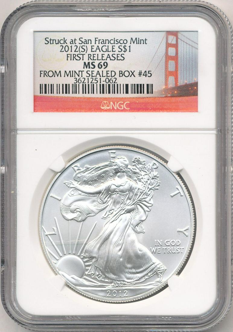 2012-S American Silver Eagle NGC MS69 First Releases (1 of 2)