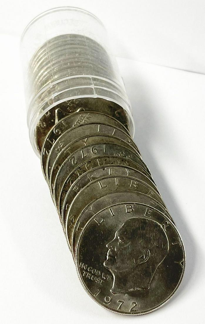 Roll (20) 1972 Eisenhower Dollars (1 of 4)