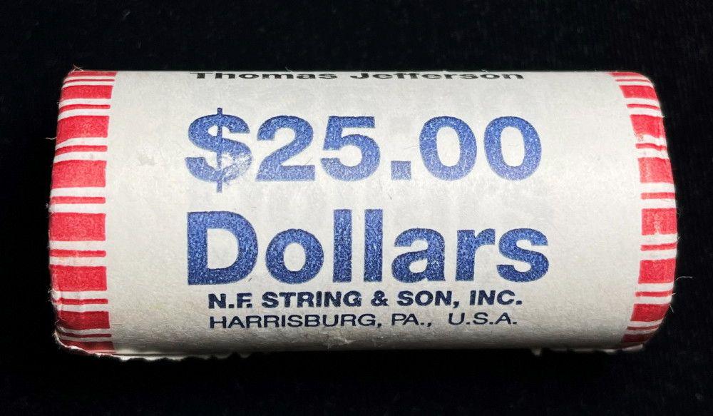 Roll (25) 2007 Thomas Jefferson Golden Dollars: Winner shall receive the exact roll shown here. (IS/B)