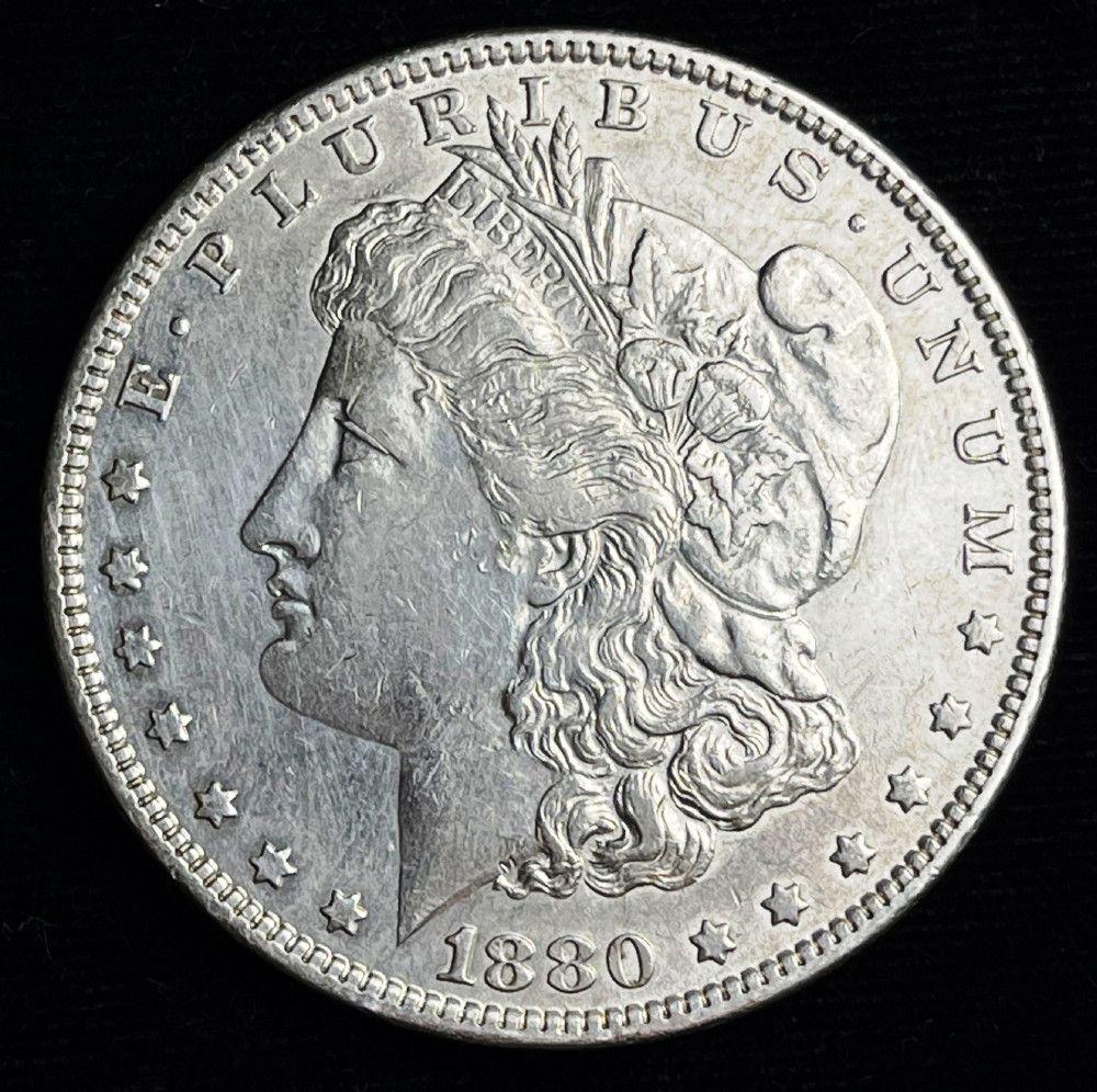 1880-O Morgan Silver Dollar AU Details (1 of 2)