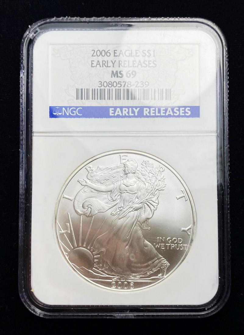 2006 American Silver Eagle Early Release NGC MS69 (1 of 4)