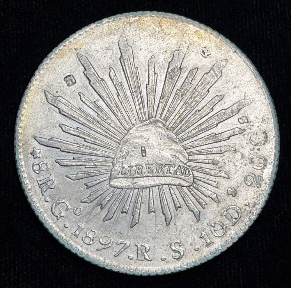 1897 Mexico 8 Reales Silver Coin (1 of 2)