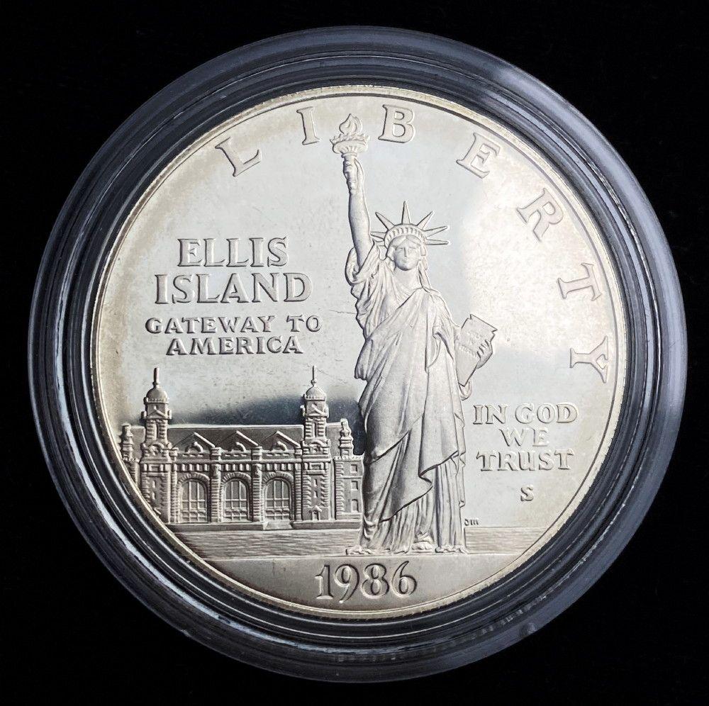 1986 US Statue of Liberty NY Proof Silver 1$ Coin (1 of 2)