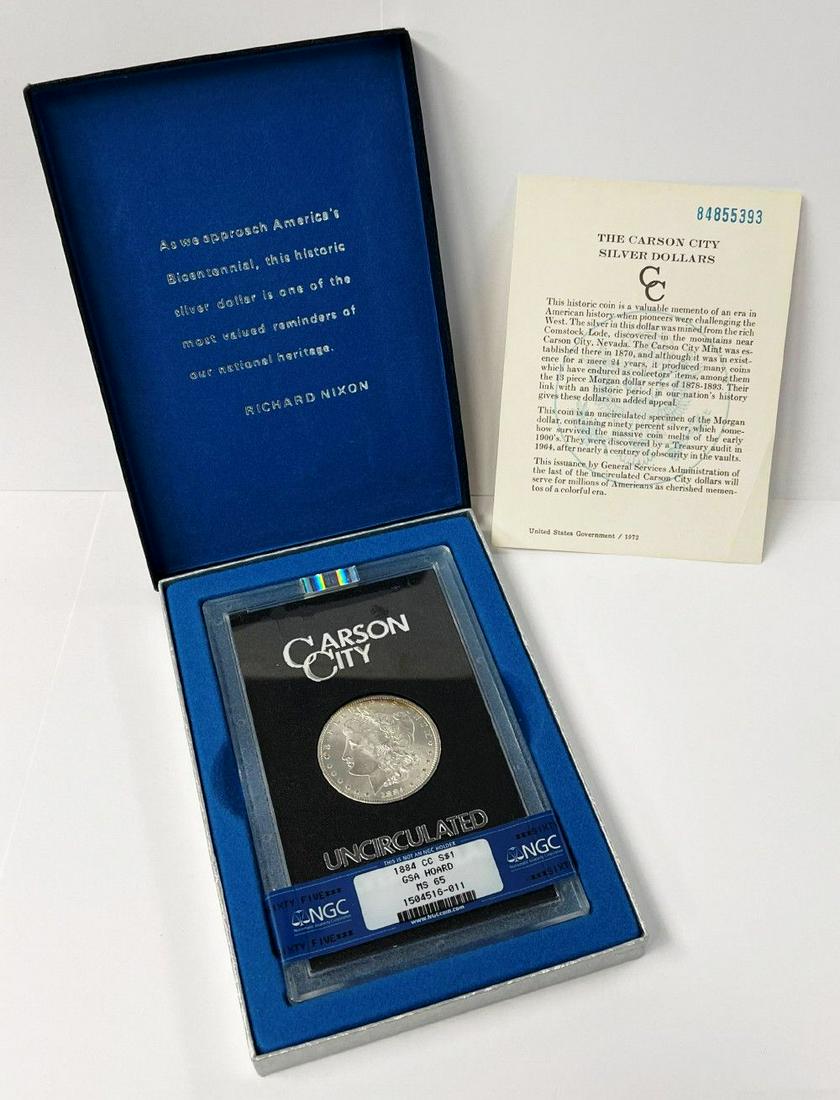 1884-CC Carson City Morgan Silver Dollar NGC GSA MS65 (1 of 7)