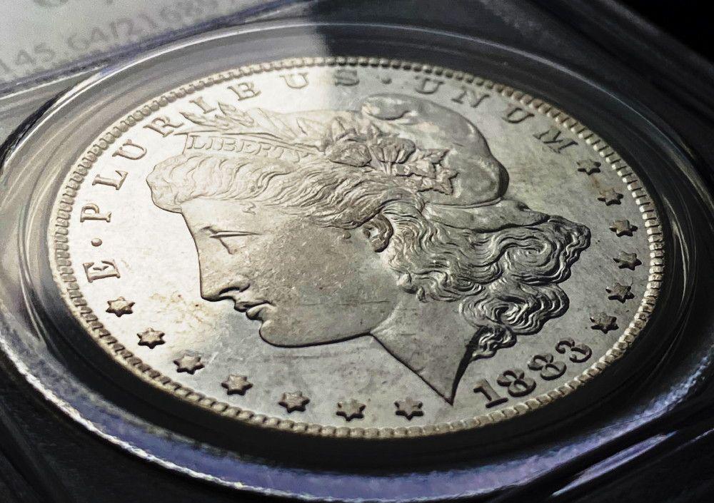 Stunning 1883-CC GSA Morgan Silver Dollar PCGS MS64DMPL (1 of 9)